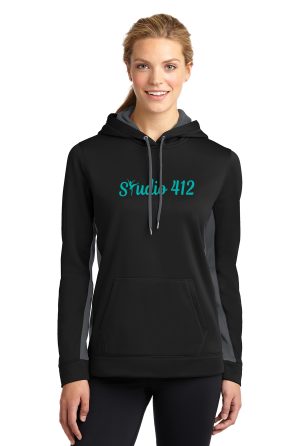 Sport-Tek® Ladies Sport-Wick® Fleece Colorblock Hooded Pullover